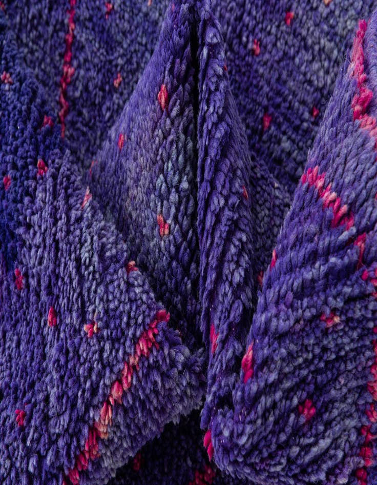 Detail image of 5' 9 x 8'  Hand Knotted Moroccan Wool Rug