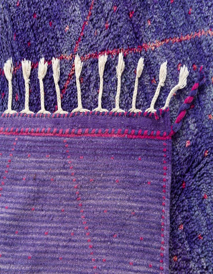 Detail image of 5' 9 x 8'  Hand Knotted Moroccan Wool Rug