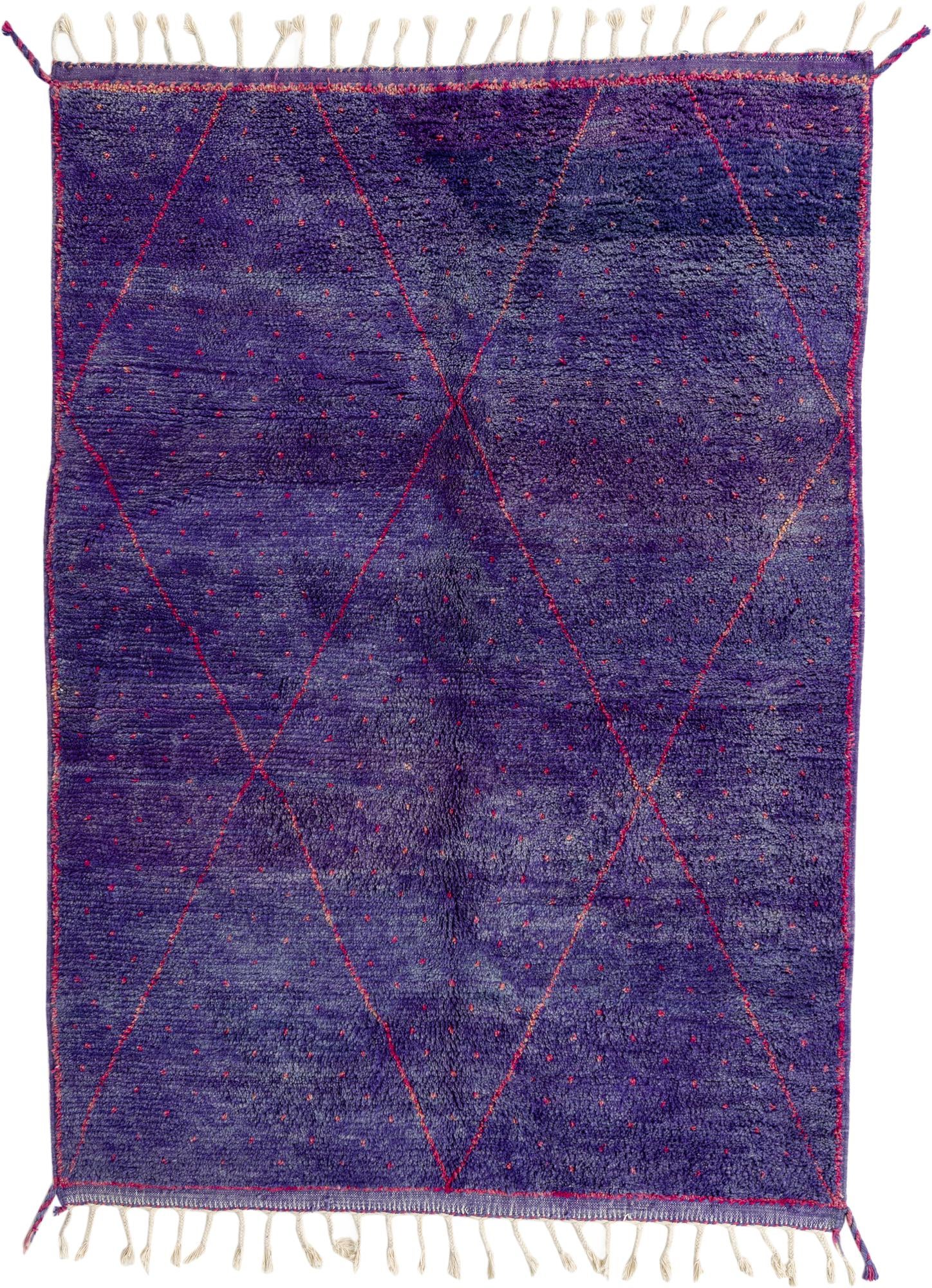 5' 9 x 8' Hand Knotted Moroccan Wool Rug