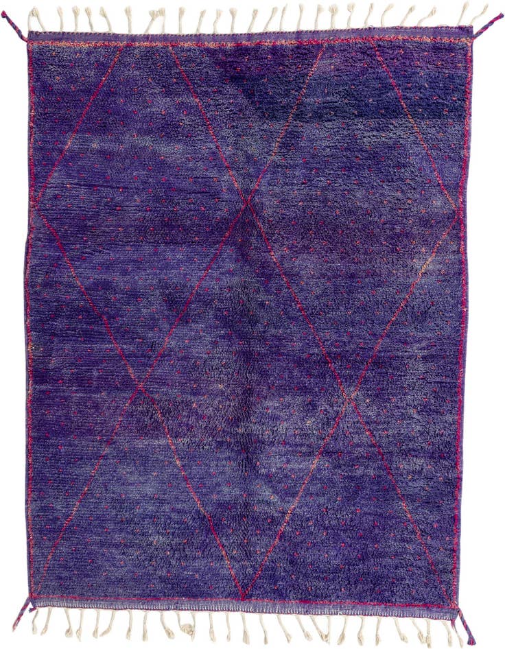 Detail image of 5' 9 x 8' Hand Knotted Moroccan Wool Rug