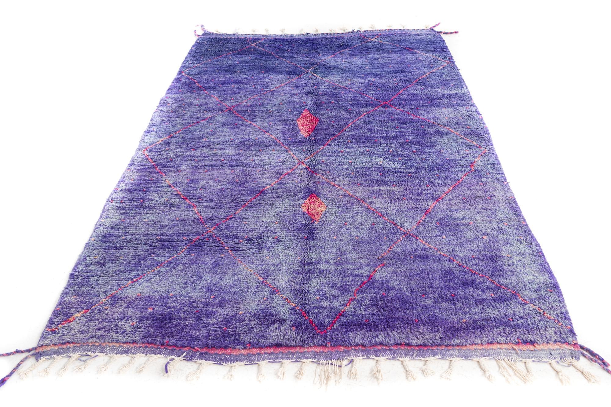 5' 4 x 8' Hand Knotted Moroccan Wool Rug