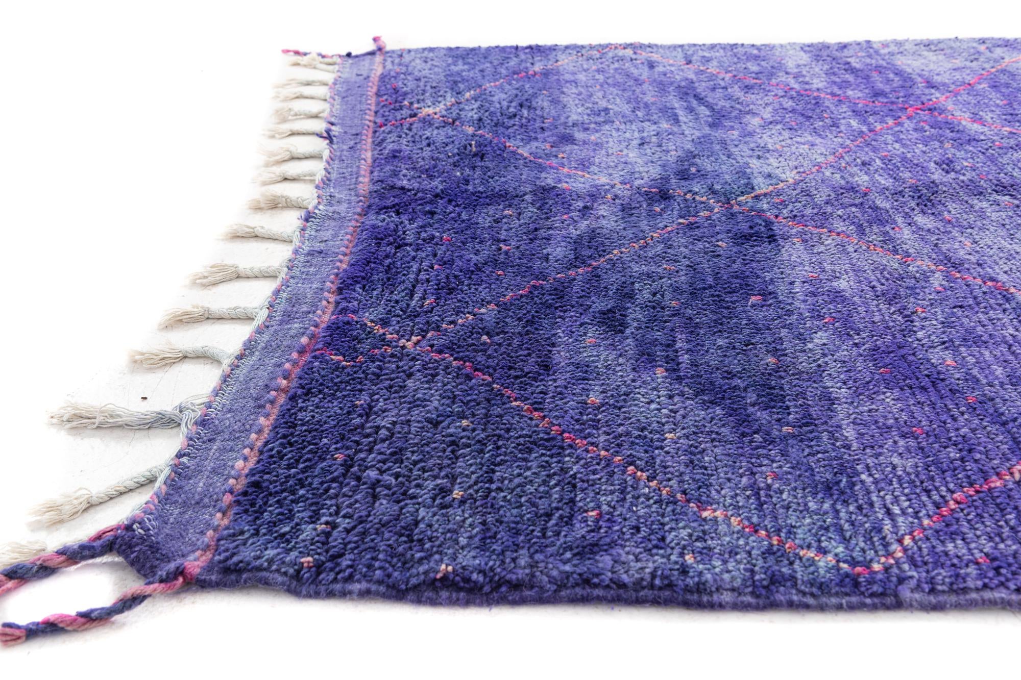 5' 4 x 8' Hand Knotted Moroccan Wool Rug
