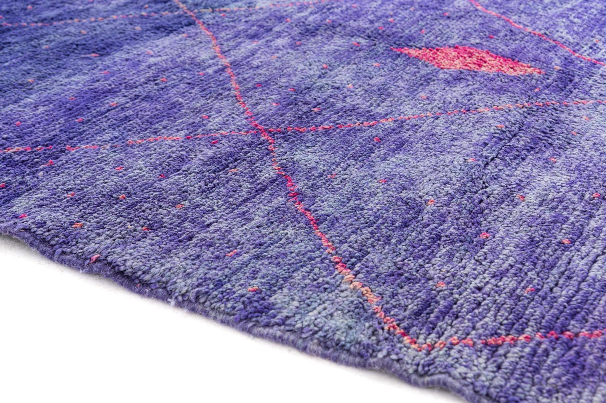 5' 4 x 8' Hand Knotted Moroccan Wool Rug