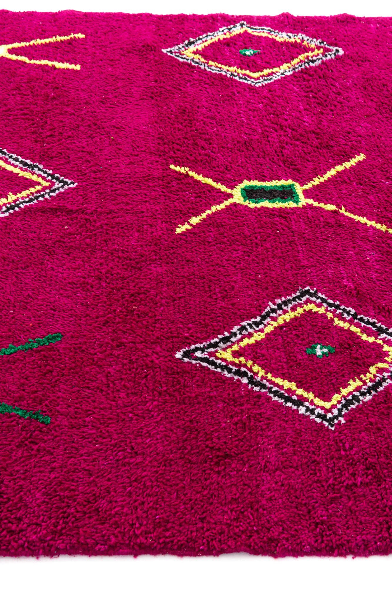 6' 8 x 9' 8 Hand Knotted Moroccan Wool Rug