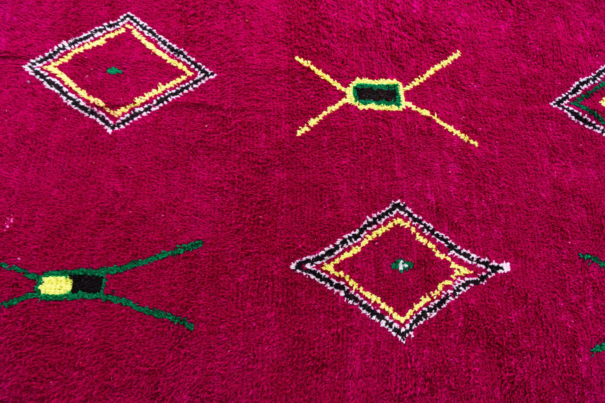 6' 8 x 9' 8 Hand Knotted Moroccan Wool Rug