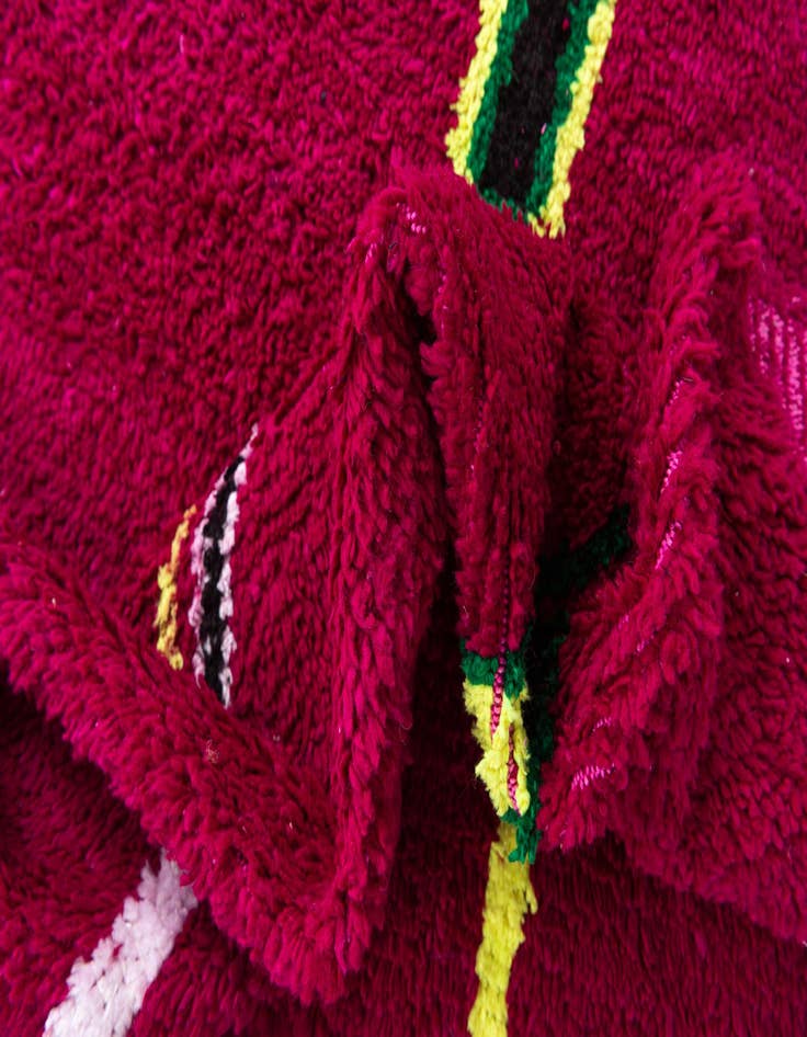 Detail image of 6' 8 x 9' 8  Hand Knotted Moroccan Wool Rug