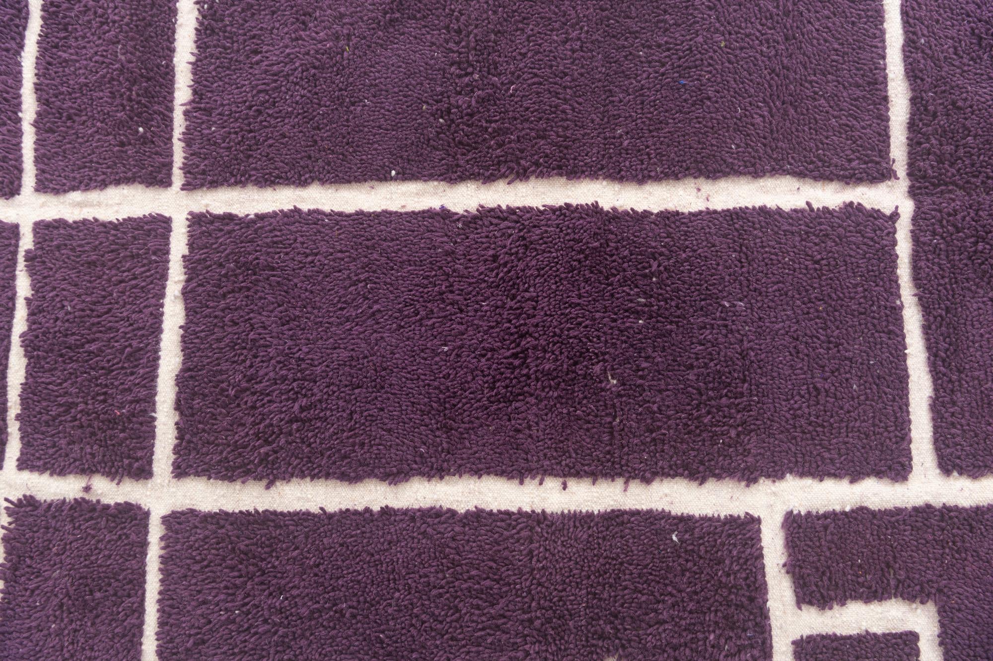 6' 8 x 10' Hand Knotted Moroccan Wool Rug