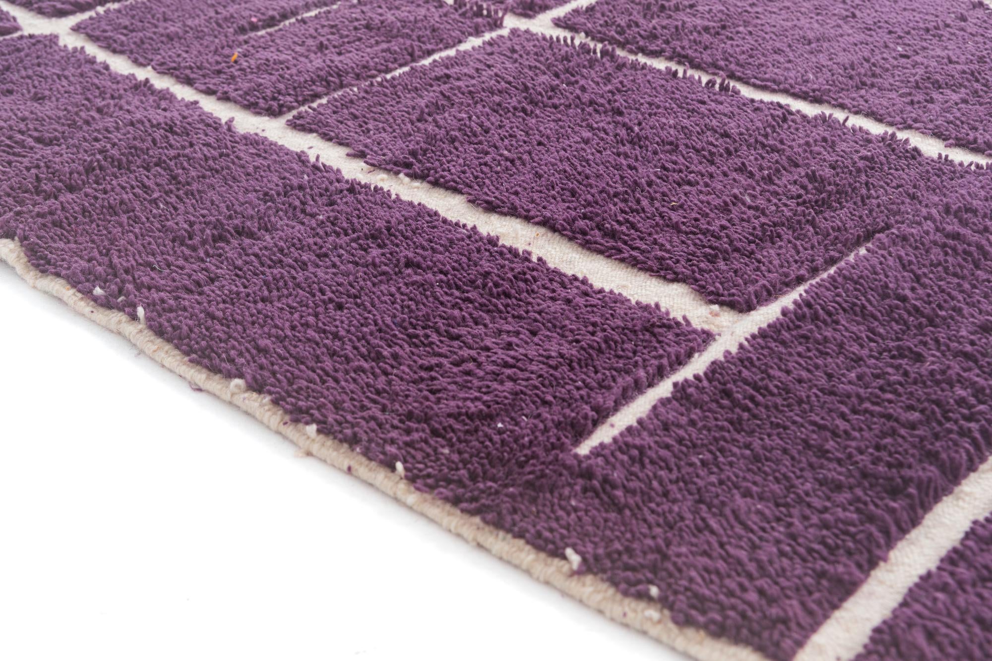 6' 8 x 10' Hand Knotted Moroccan Wool Rug