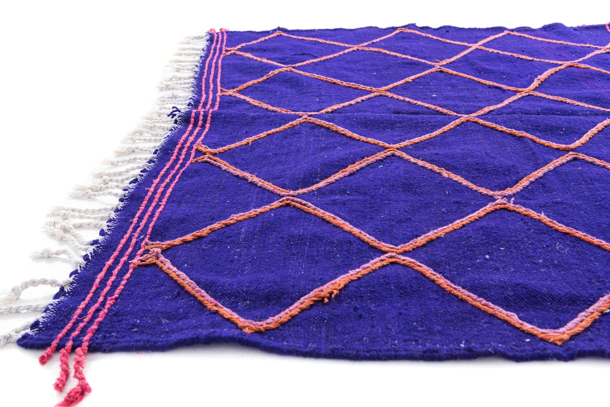 6' 7 x 10' Hand Knotted Moroccan Wool Rug