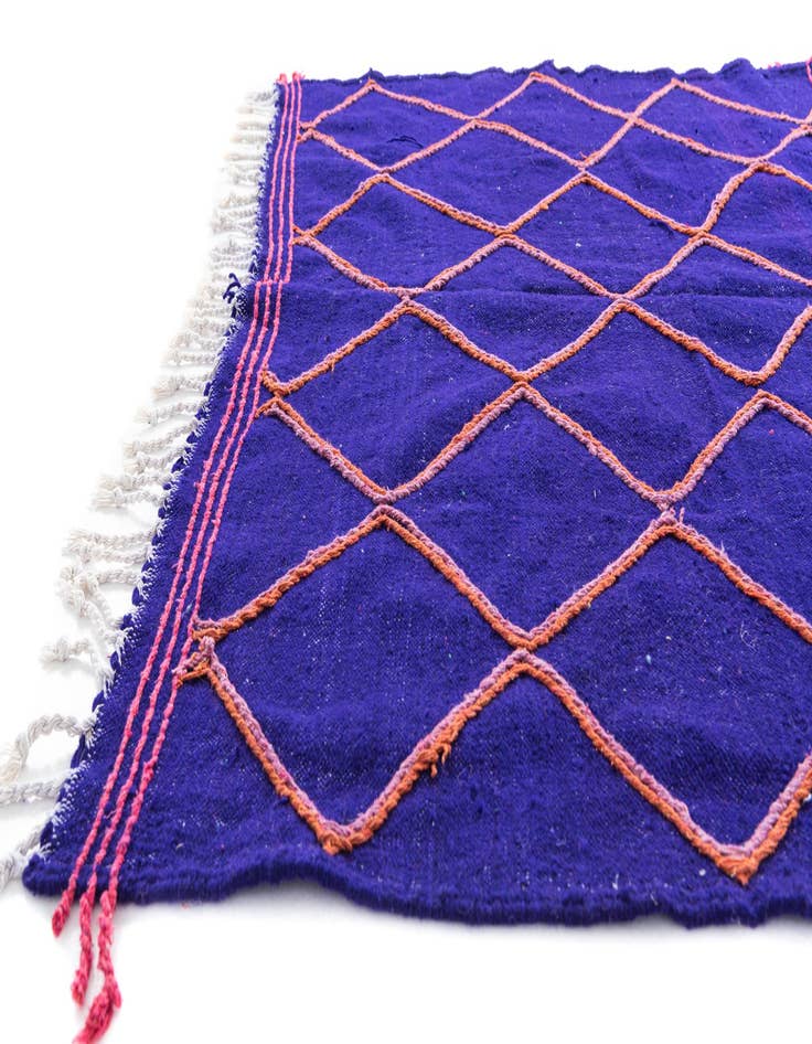 Detail image of 6' 7 x 10'  Hand Knotted Moroccan Wool Rug