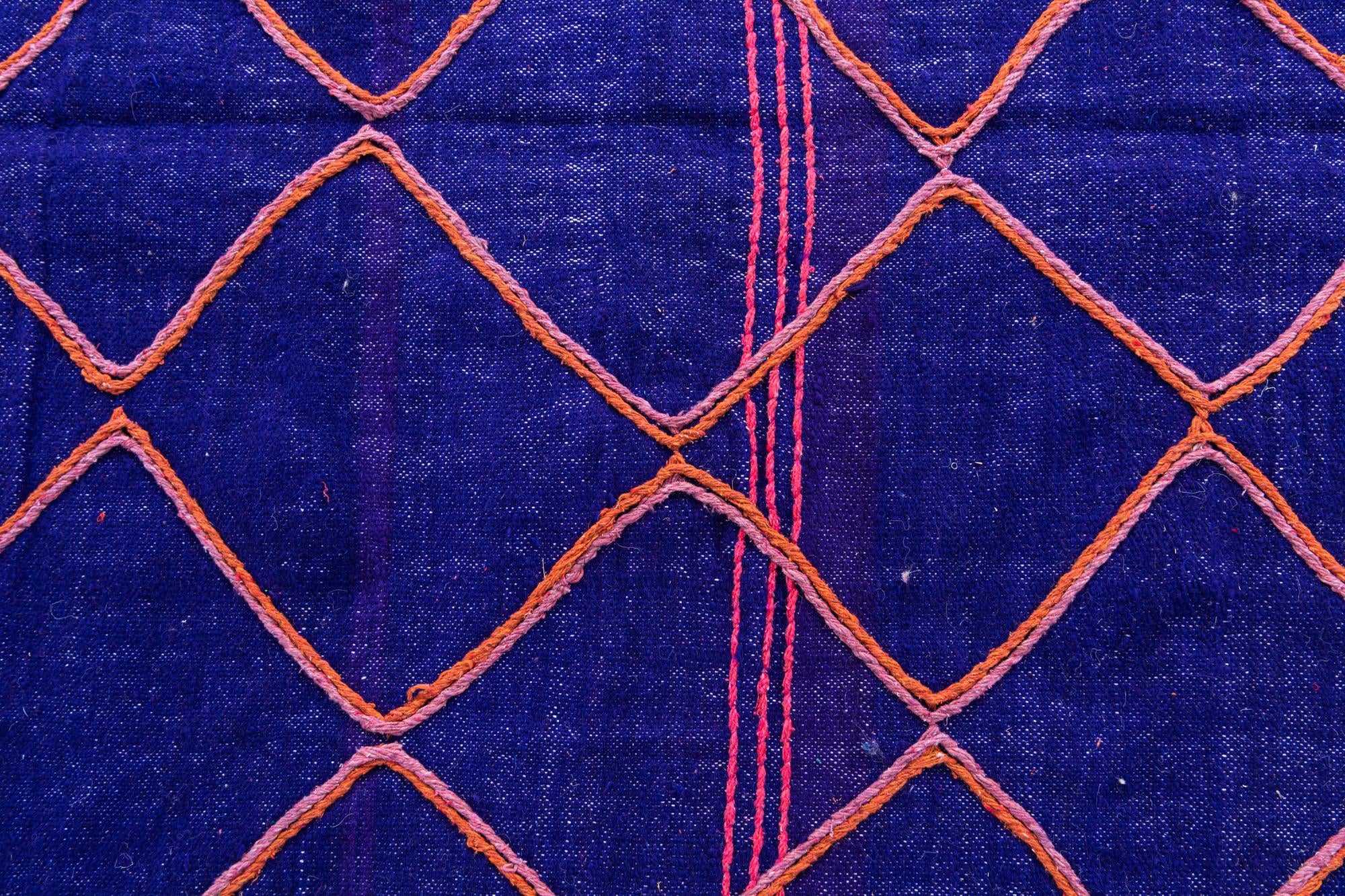 6' 7 x 10' Hand Knotted Moroccan Wool Rug