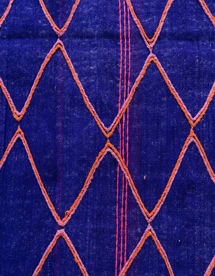 Detail image of 6' 7 x 10'  Hand Knotted Moroccan Wool Rug