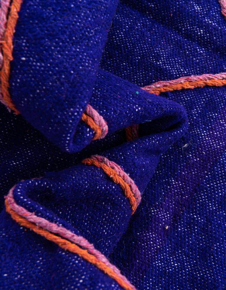 Detail image of 6' 7 x 10'  Hand Knotted Moroccan Wool Rug