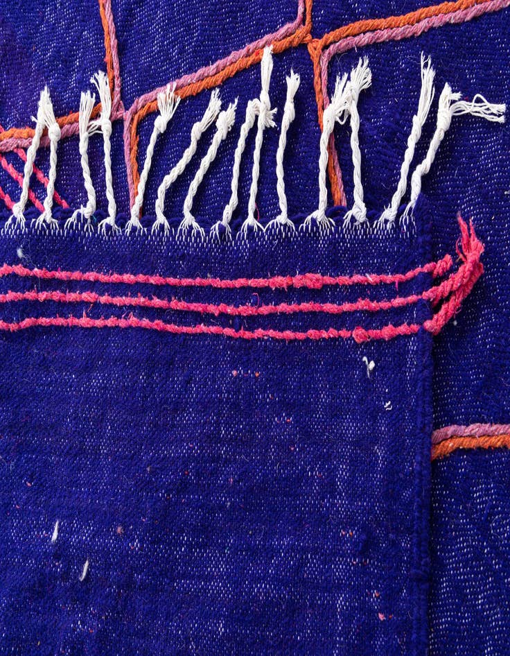 Detail image of 6' 7 x 10'  Hand Knotted Moroccan Wool Rug