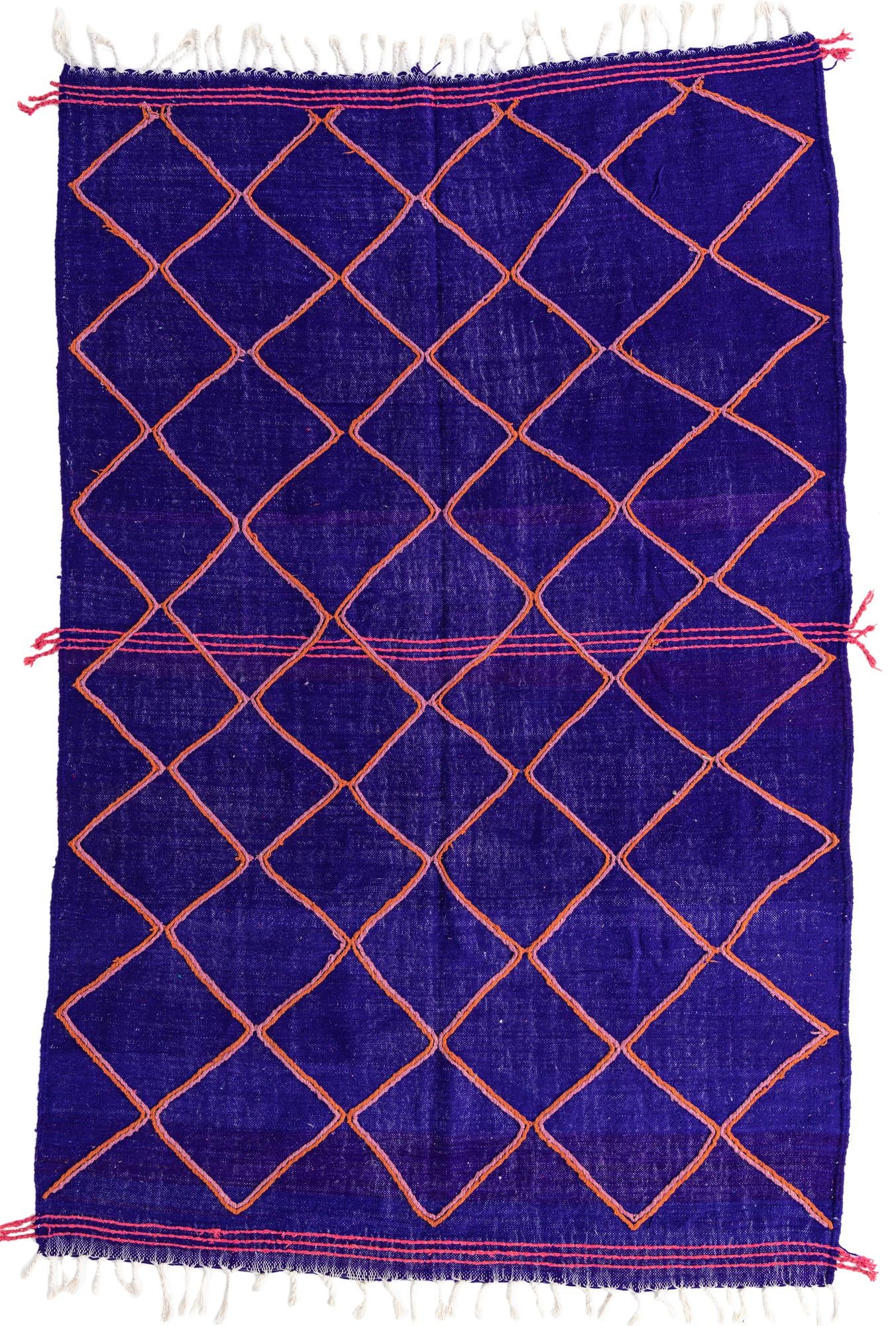 6' 7 x 10' Hand Knotted Moroccan Wool Rug