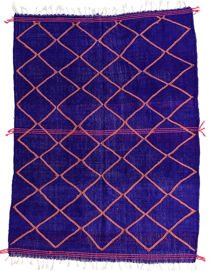 Detail image of 6' 7 x 10' Hand Knotted Moroccan Wool Rug