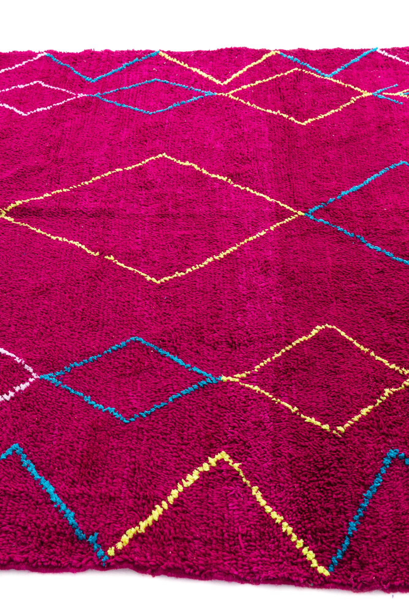 6' 10 x 9' 1 Hand Knotted Moroccan Wool Rug