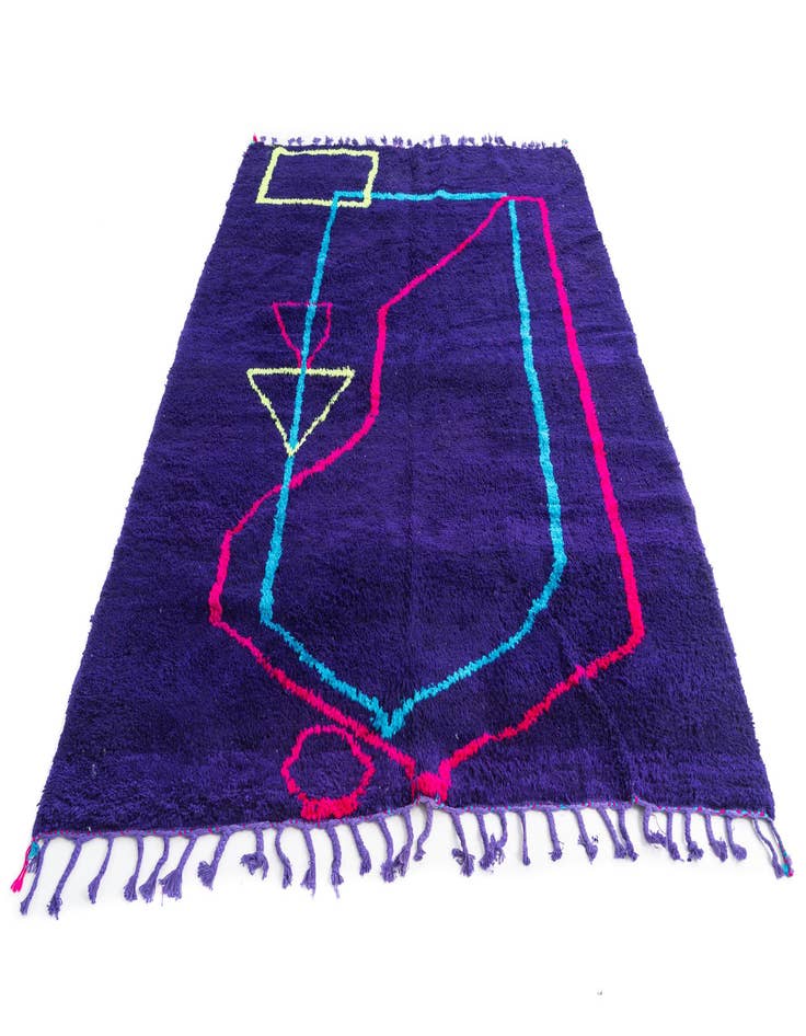 Detail image of 6' 10 x 9' 4  Hand Knotted Moroccan Wool Rug