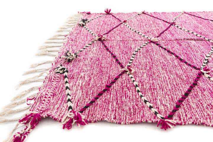 6' 2 x 9' 6 Hand Knotted Moroccan Wool Rug