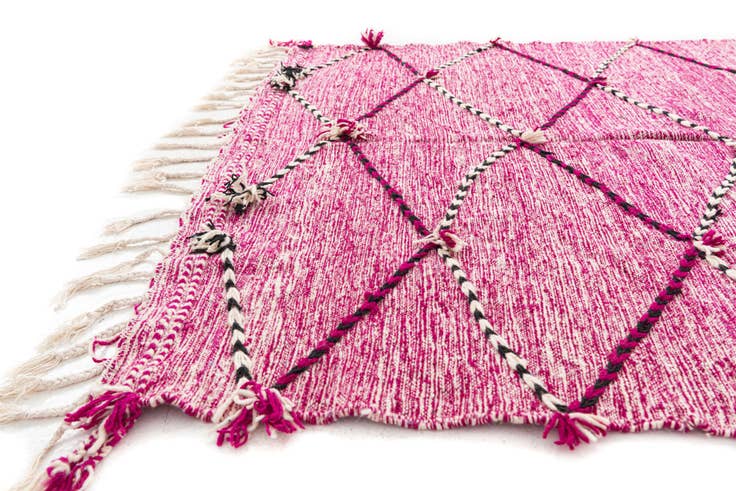 Detail image of 6' 2 x 9' 6 Hand Knotted Moroccan Wool Rug