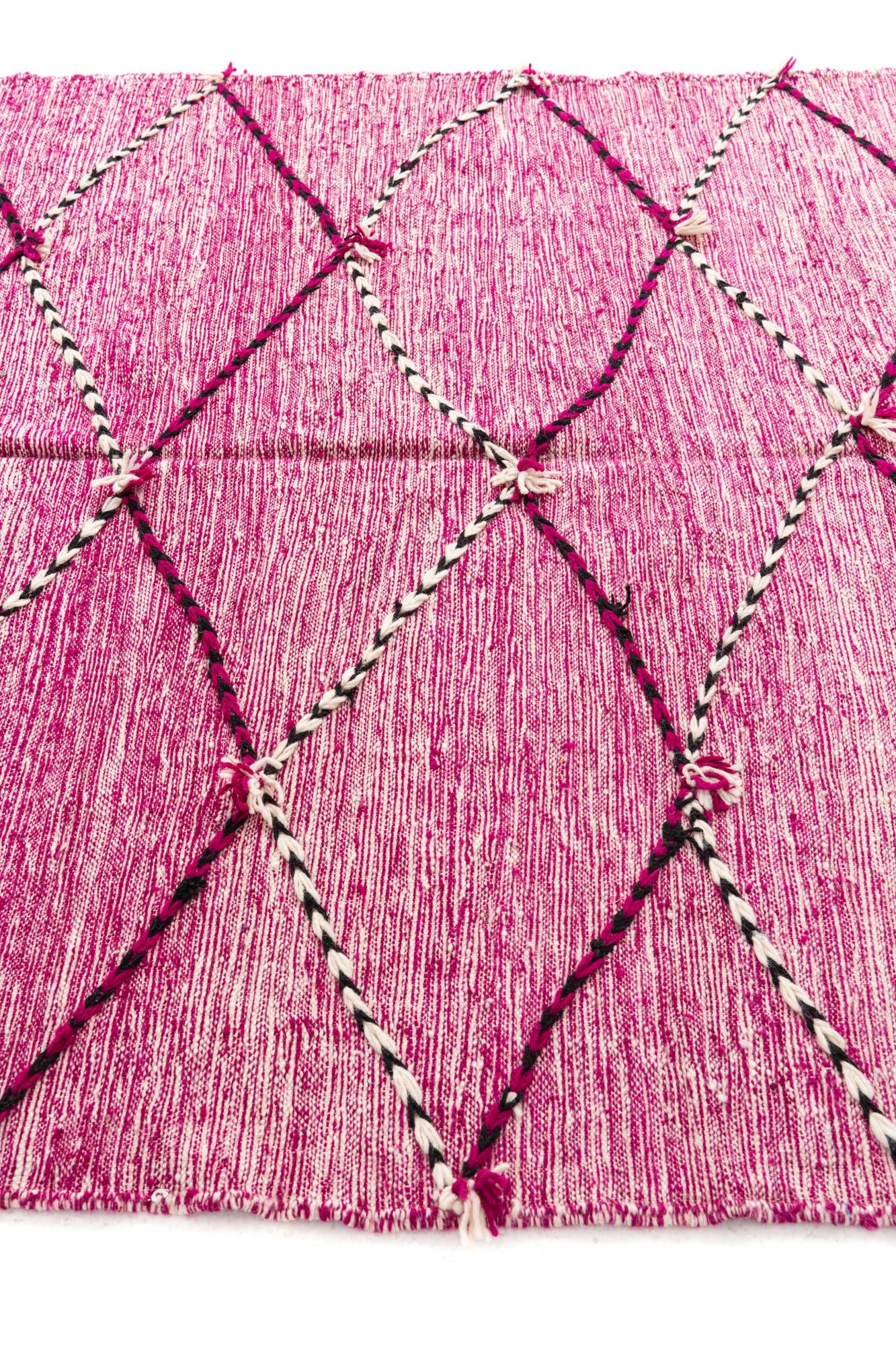 6' 2 x 9' 6 Hand Knotted Moroccan Wool Rug