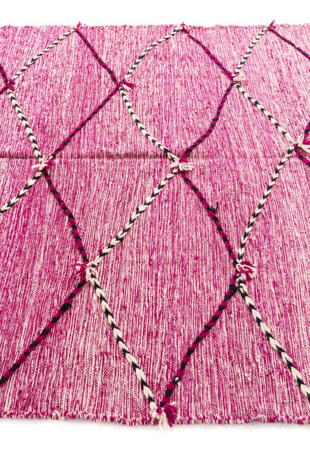 Detail image of 6' 2 x 9' 6 Hand Knotted Moroccan Wool Rug