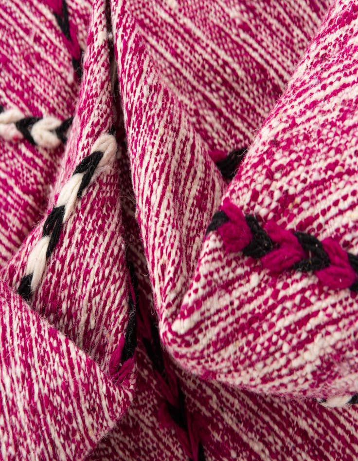 Detail image of 6' 2 x 9' 6 Hand Knotted Moroccan Wool Rug