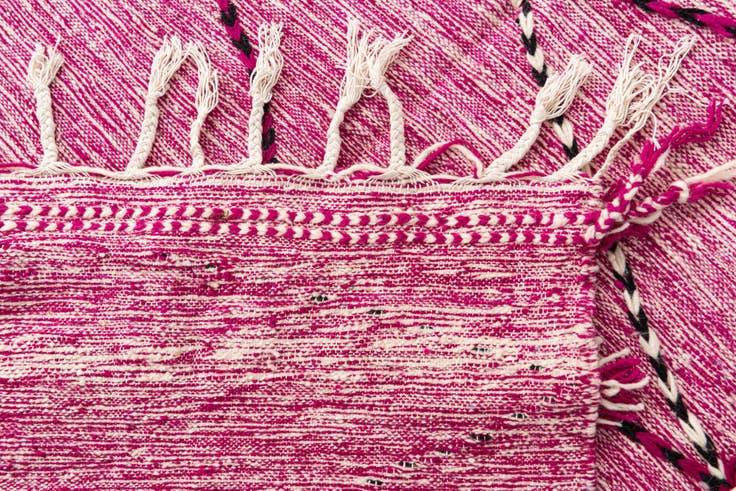 Detail image of 6' 2 x 9' 6 Hand Knotted Moroccan Wool Rug