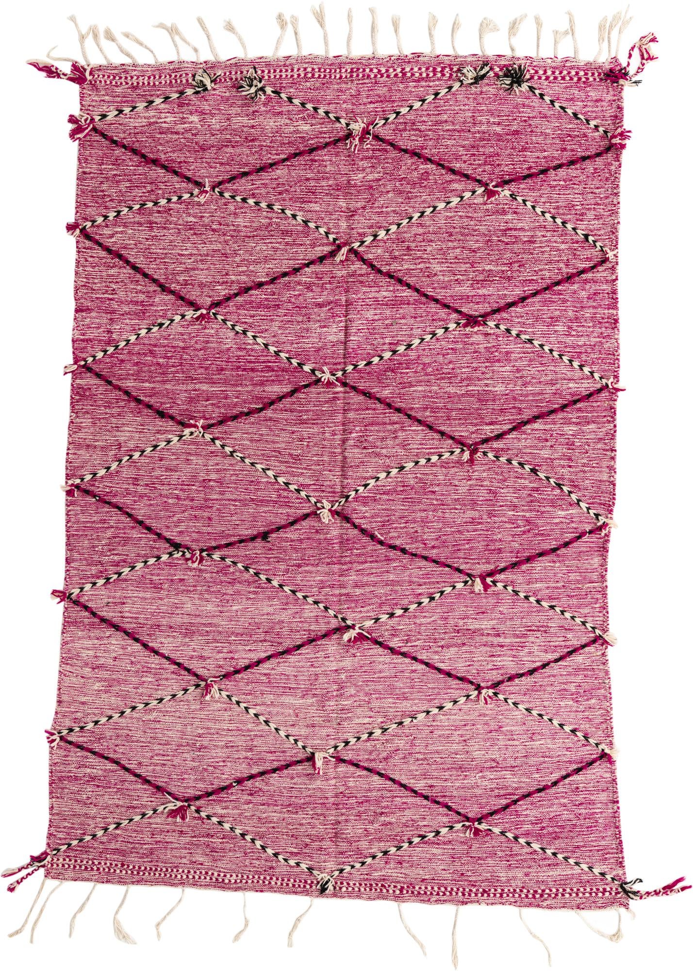 6' 2 x 9' 6 Hand Knotted Moroccan Wool Rug