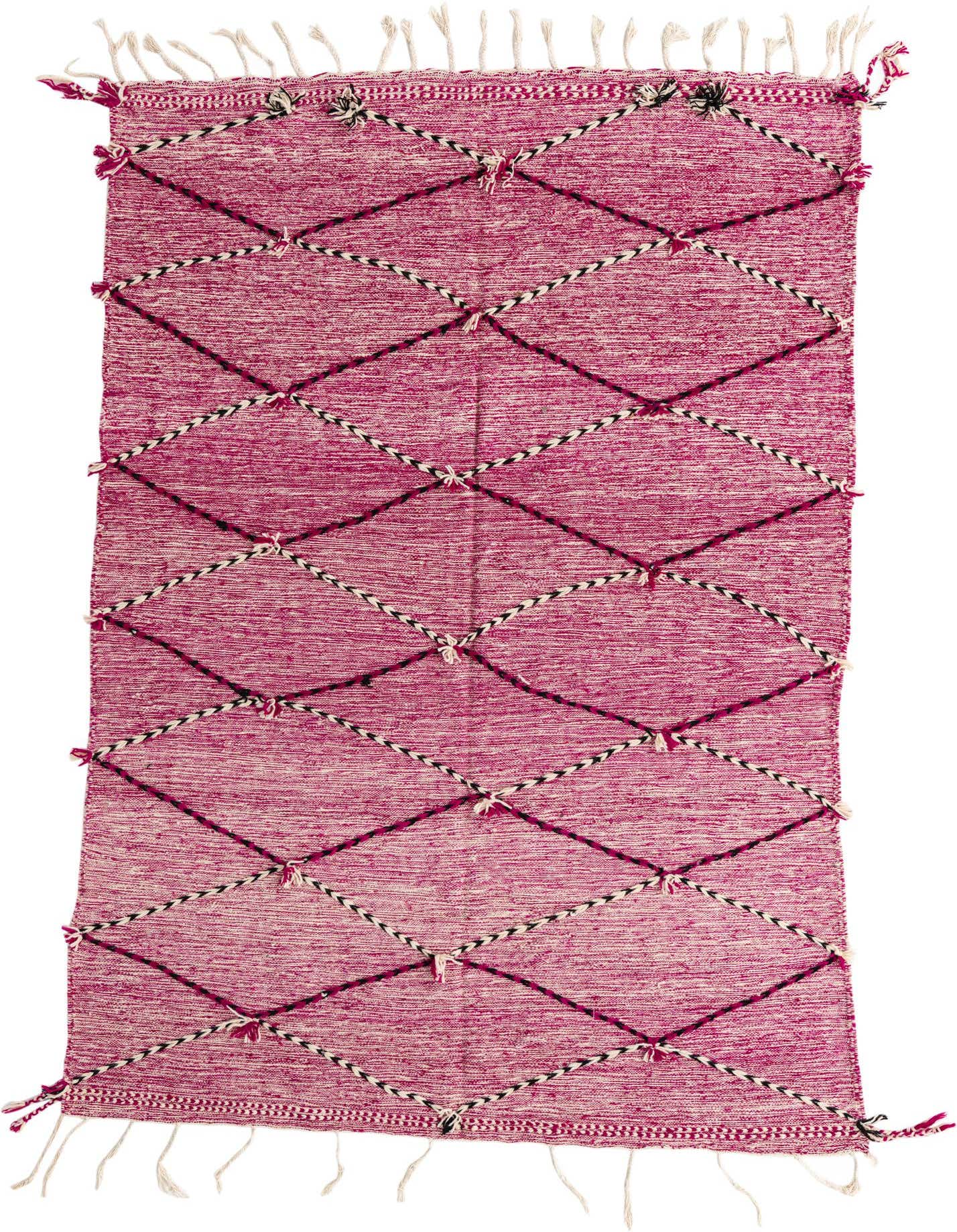 6' 2 x 9' 6 Hand Knotted Moroccan Wool Rug