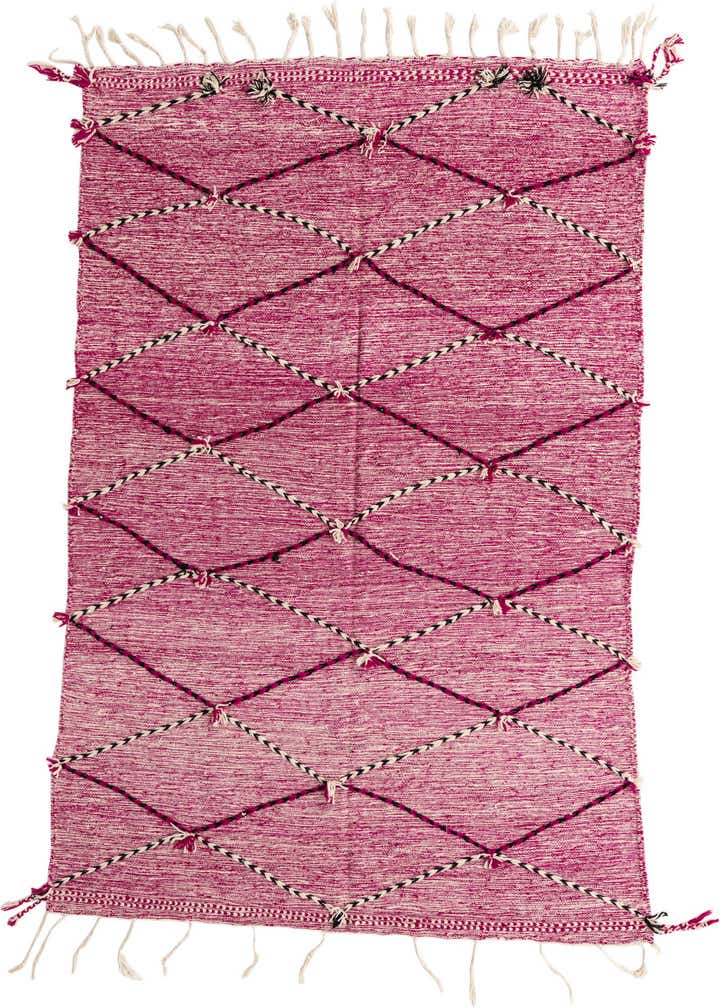 6' 2 x 9' 6 Hand Knotted Moroccan Wool Rug