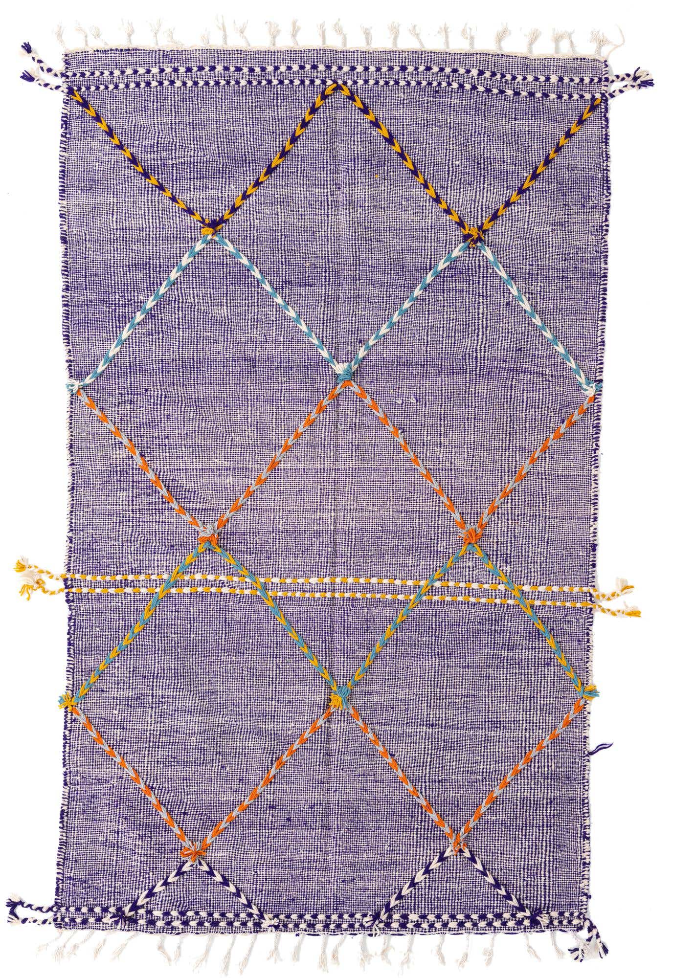 5' x 8' 4 Hand Knotted Moroccan Wool Rug