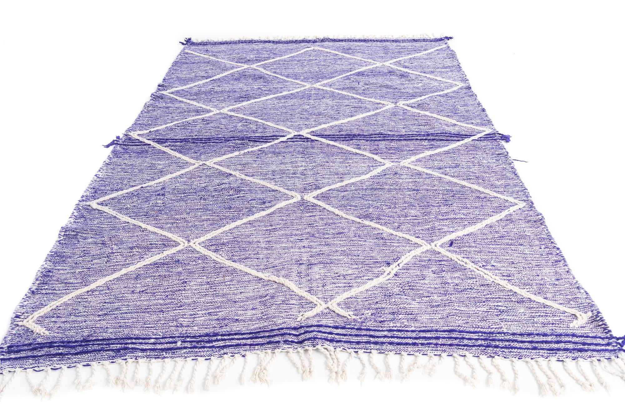 6' 8 x 9' 10 Hand Knotted Moroccan Wool Rug