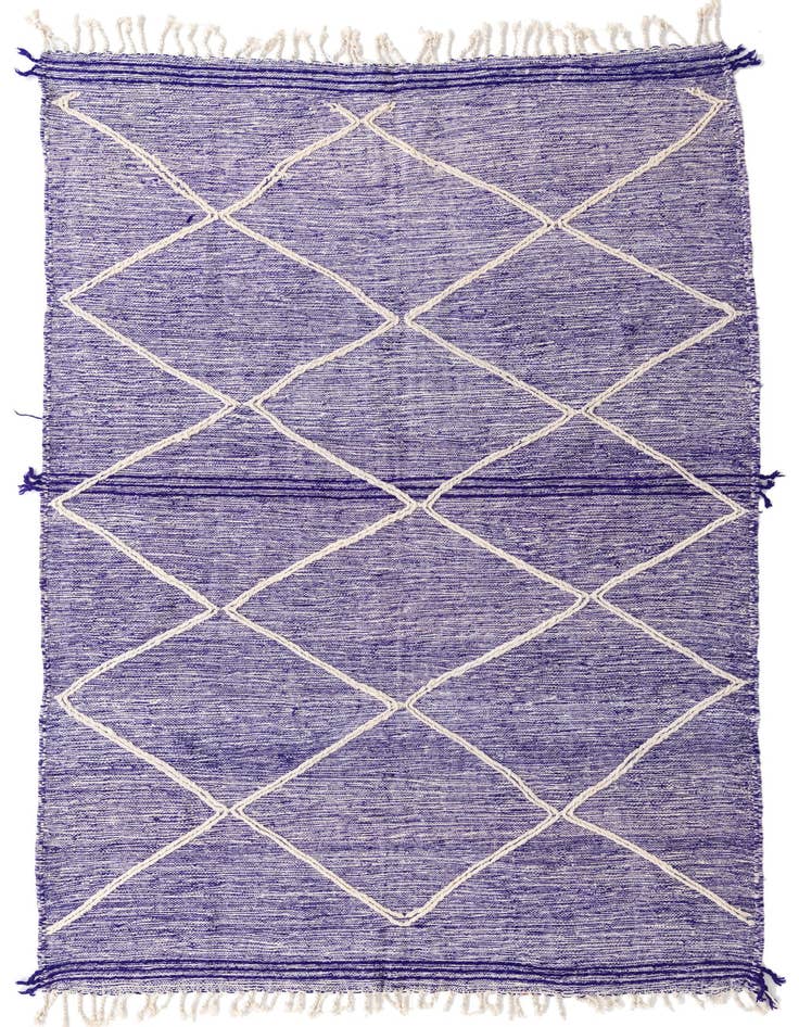 Detail image of 6' 8 x 9' 10 Hand Knotted Moroccan Wool Rug
