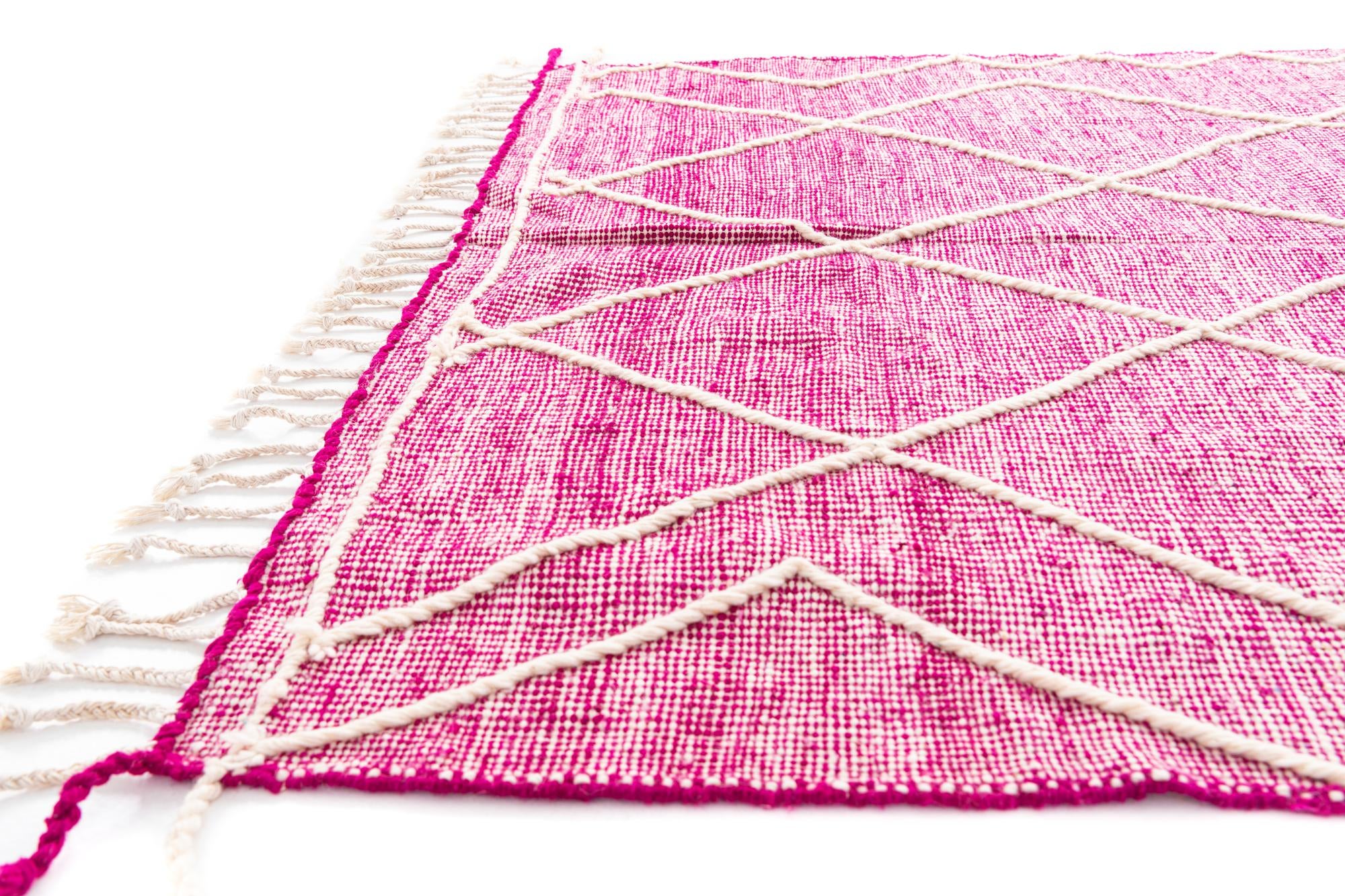 6' 6 x 10' 2 Hand Knotted Moroccan Wool Rug