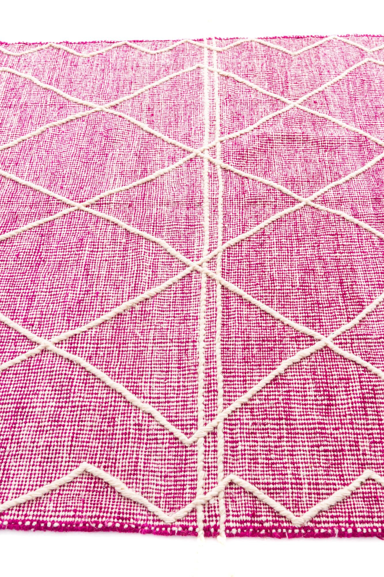 6' 6 x 10' 2 Hand Knotted Moroccan Wool Rug