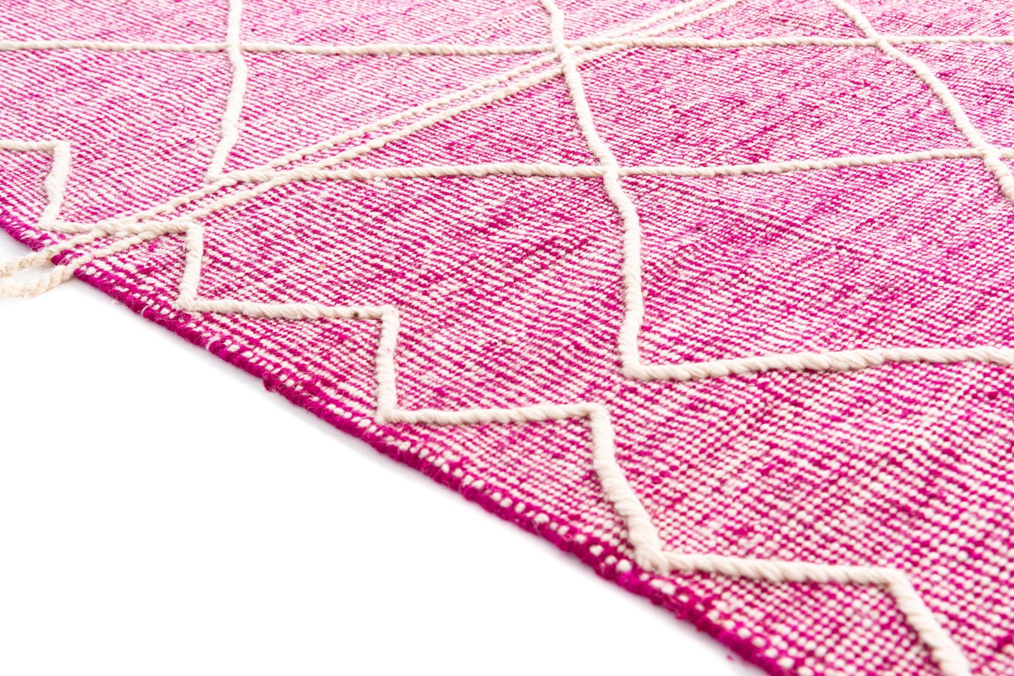 6' 6 x 10' 2 Hand Knotted Moroccan Wool Rug