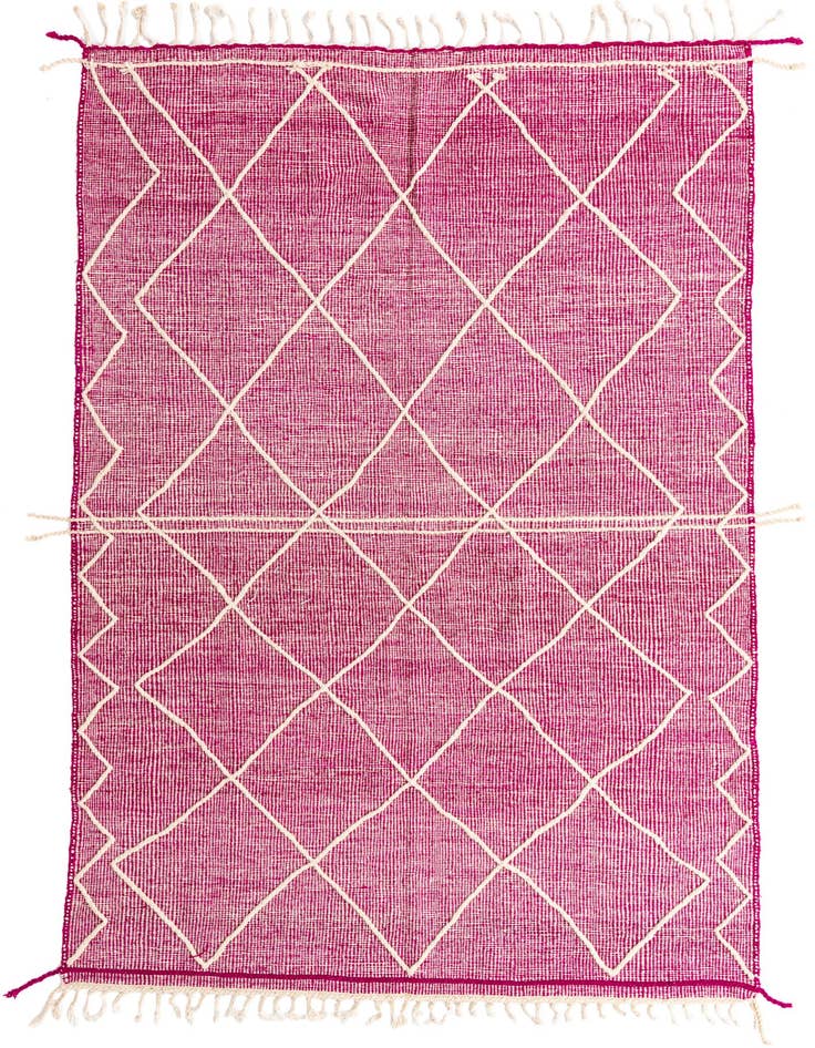 Detail image of 6' 6 x 10' 2 Hand Knotted Moroccan Wool Rug