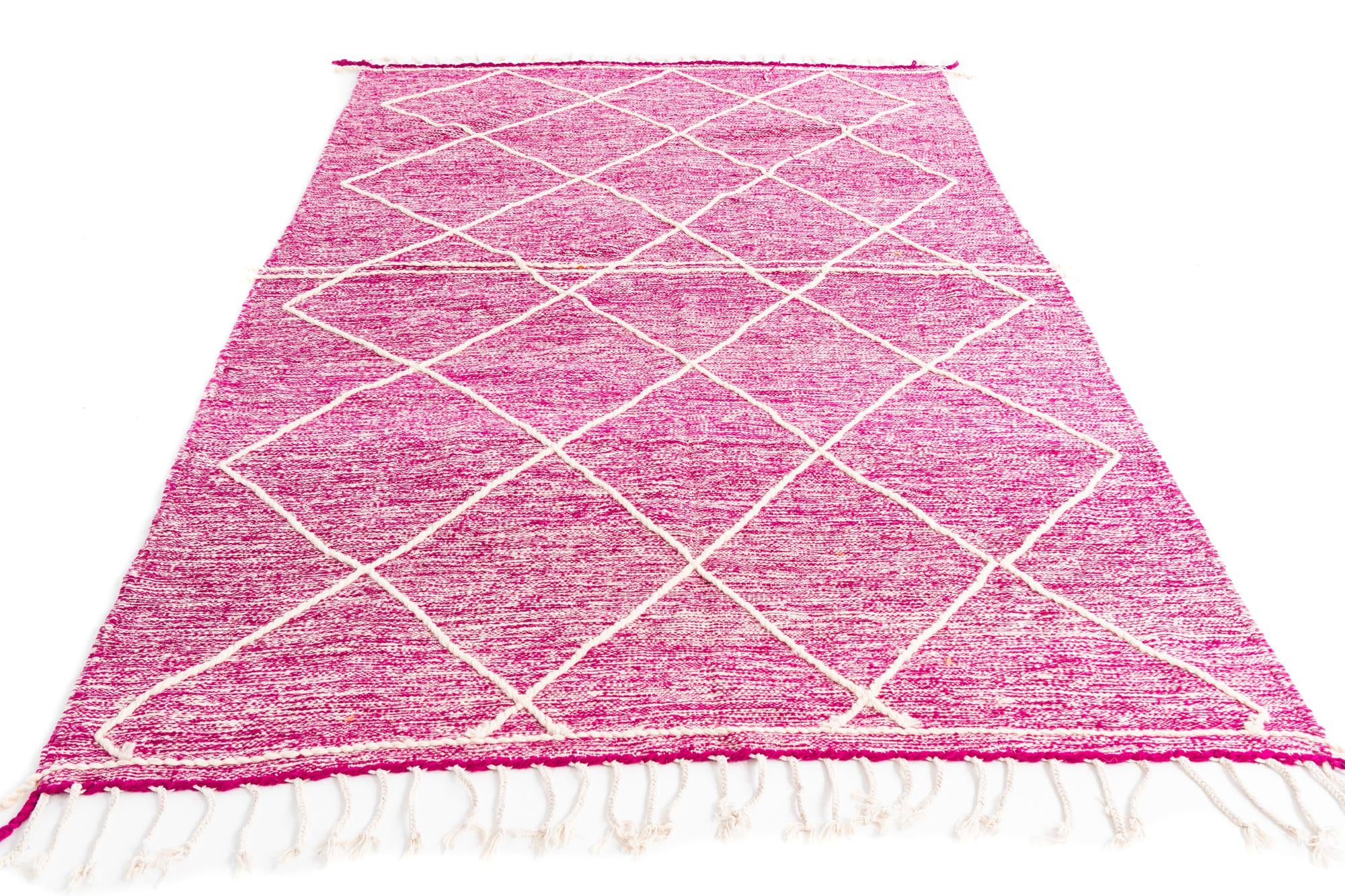 6' 5 x 10' Hand Knotted Moroccan Wool Rug