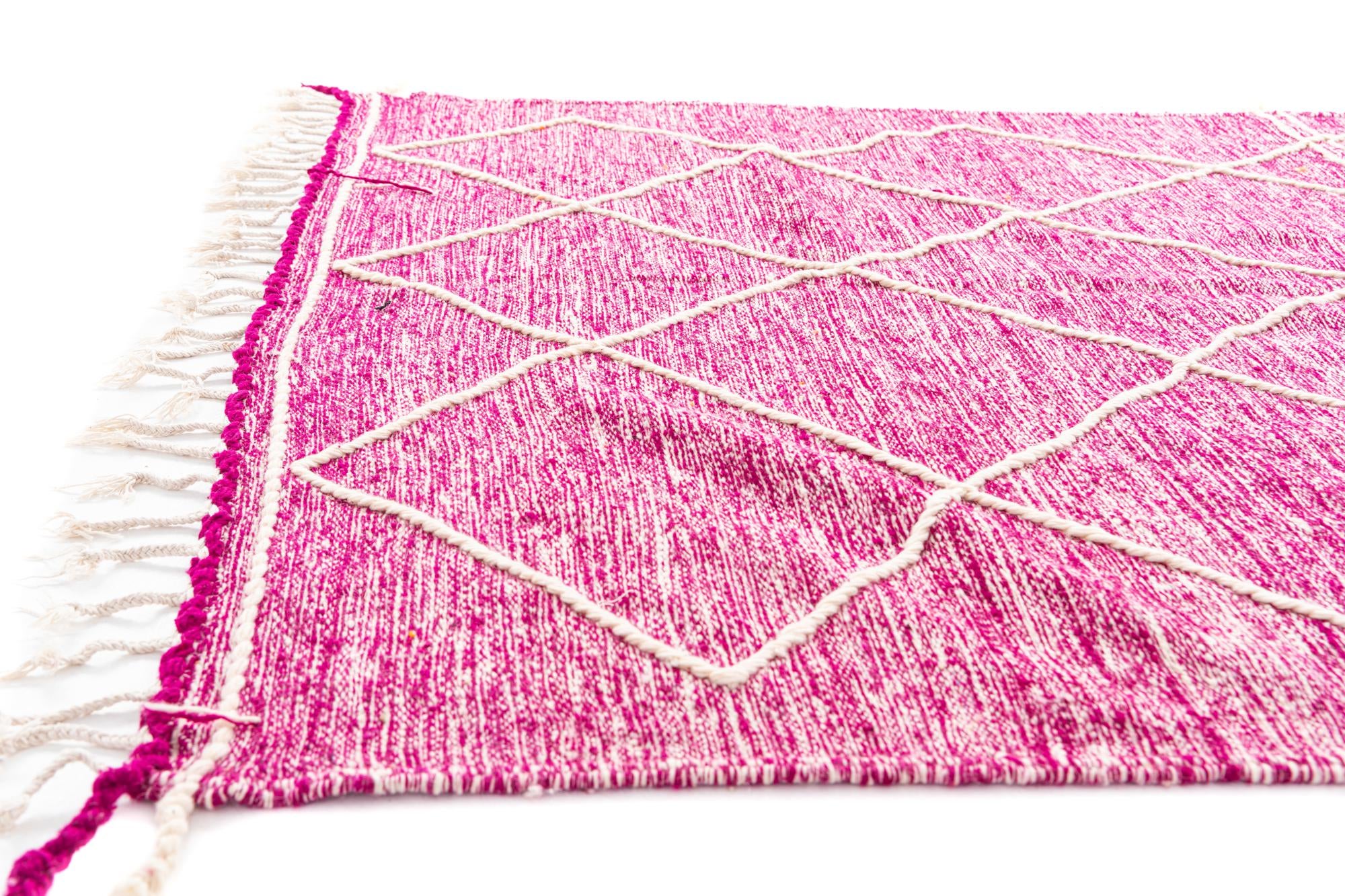 6' 5 x 10' Hand Knotted Moroccan Wool Rug