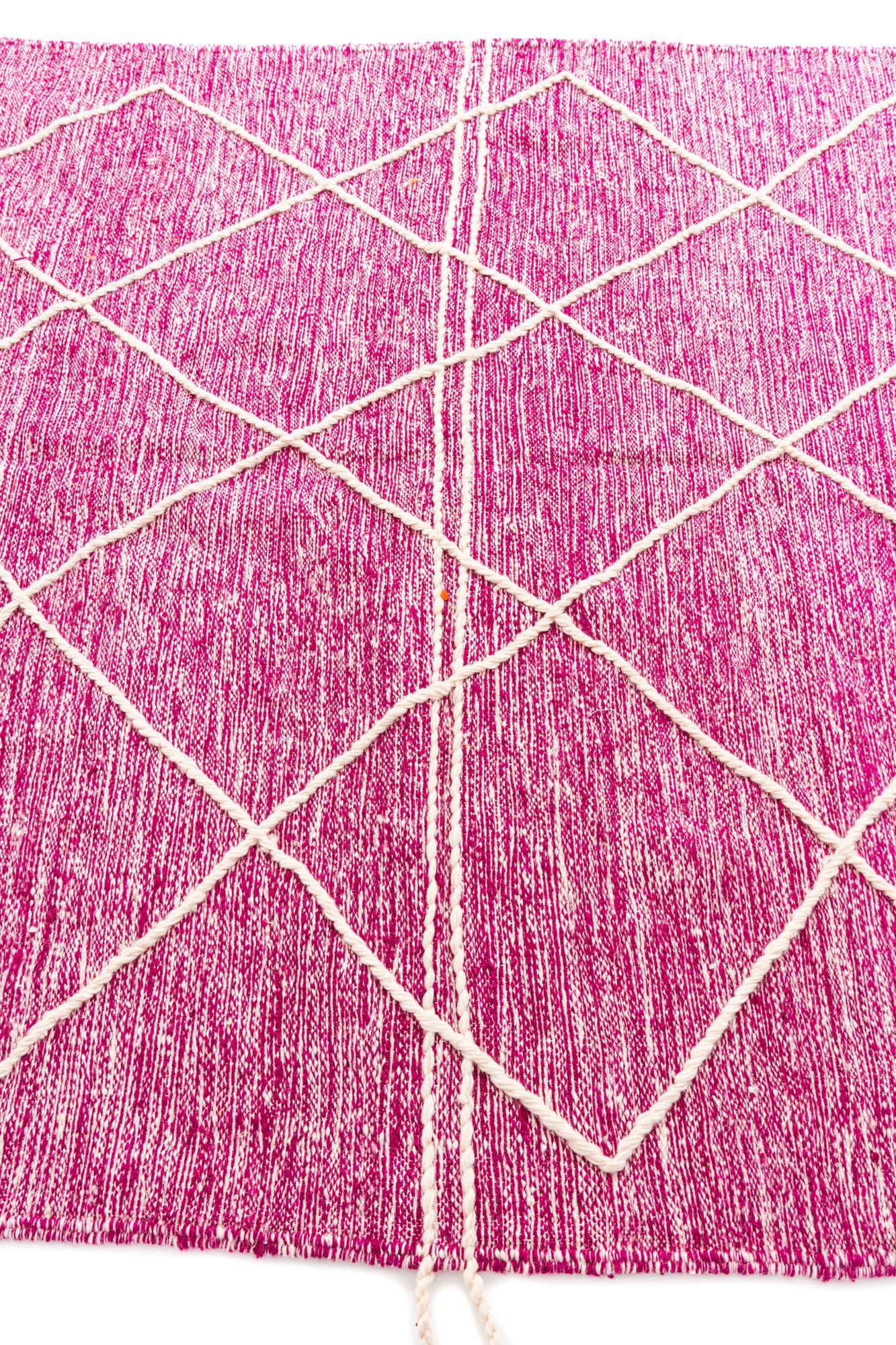 6' 5 x 10' Hand Knotted Moroccan Wool Rug