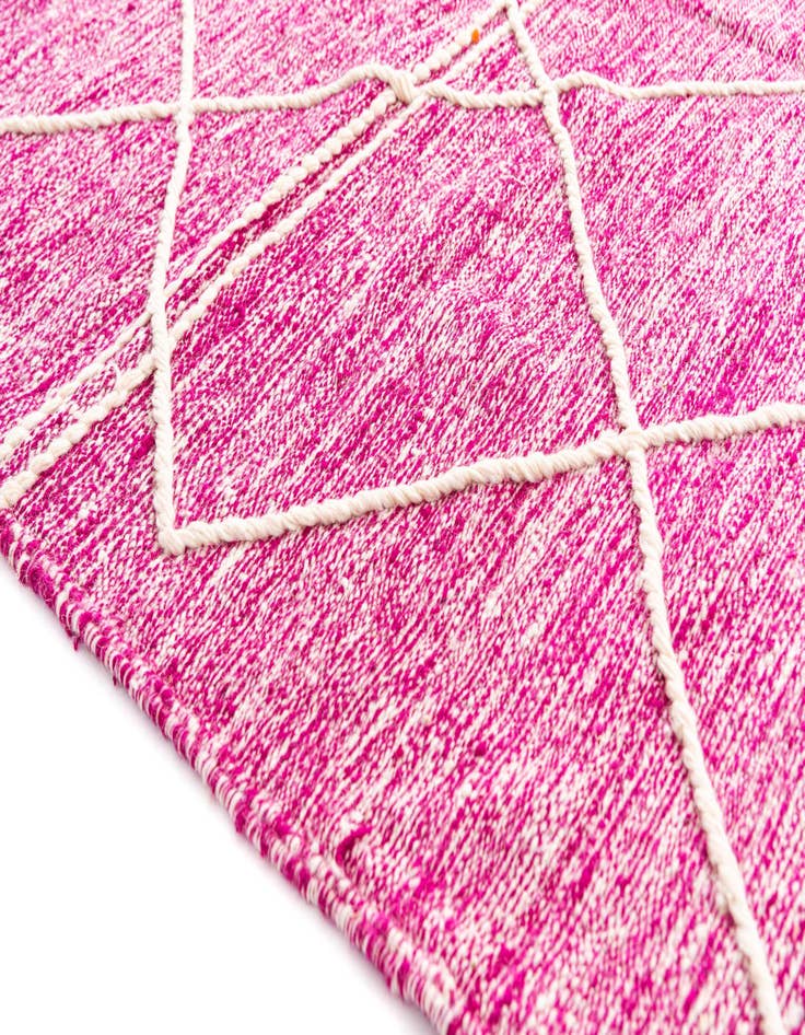 Detail image of 6' 5 x 10'  Hand Knotted Moroccan Wool Rug