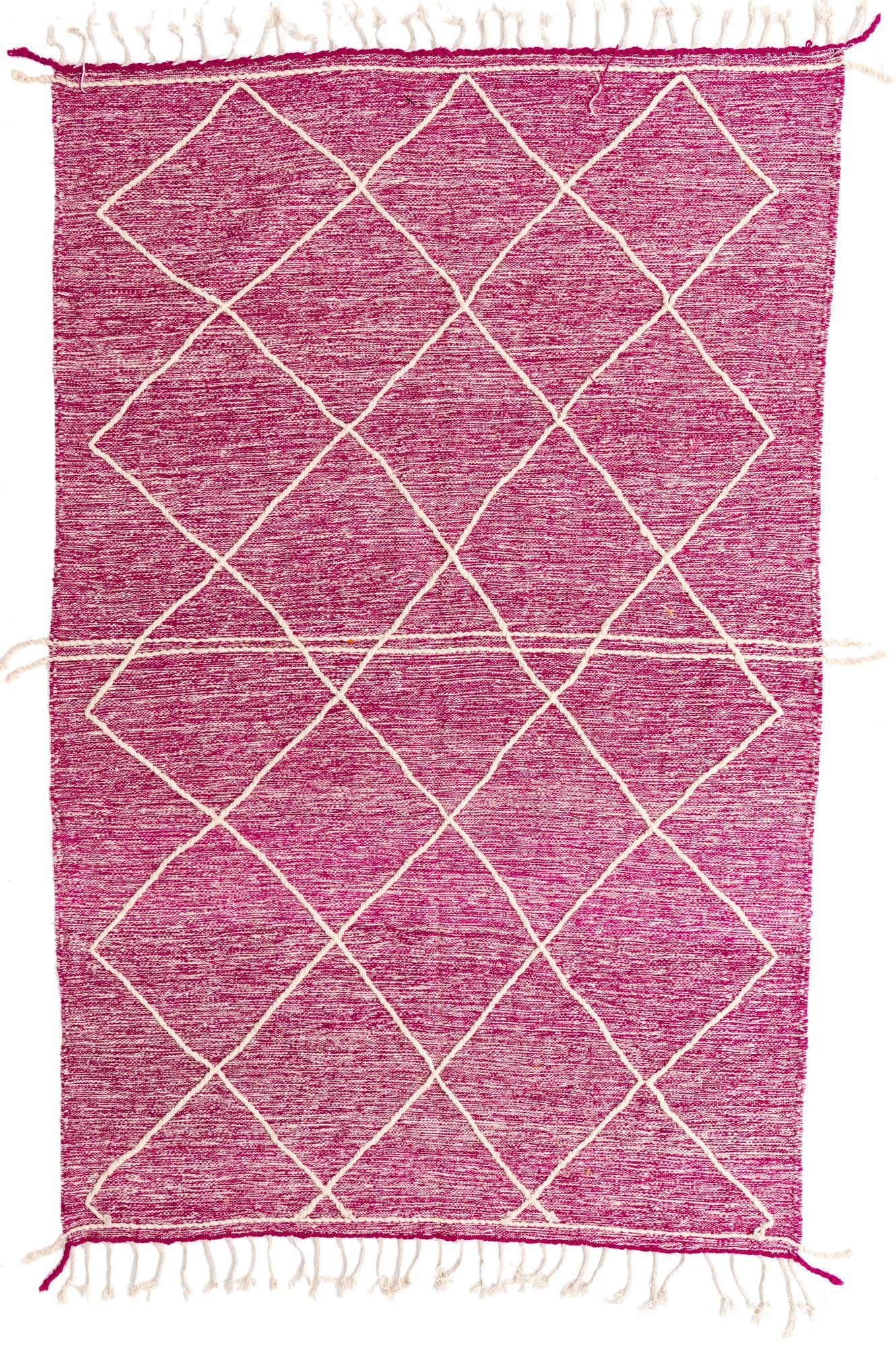 6' 5 x 10' Hand Knotted Moroccan Wool Rug