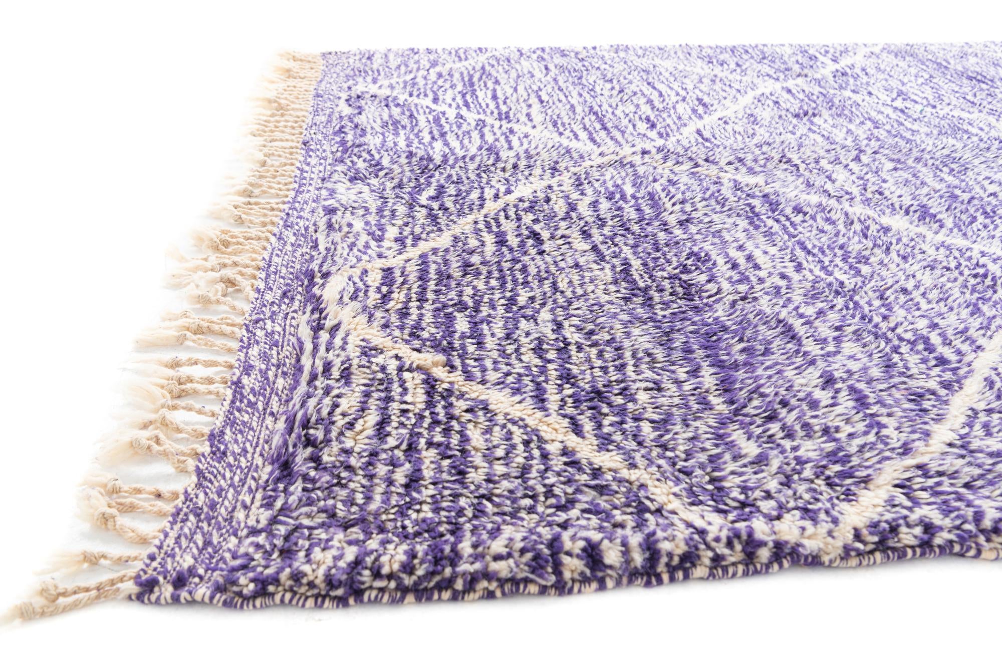 6' 6 x 9' 9 Hand Knotted Moroccan Wool Rug