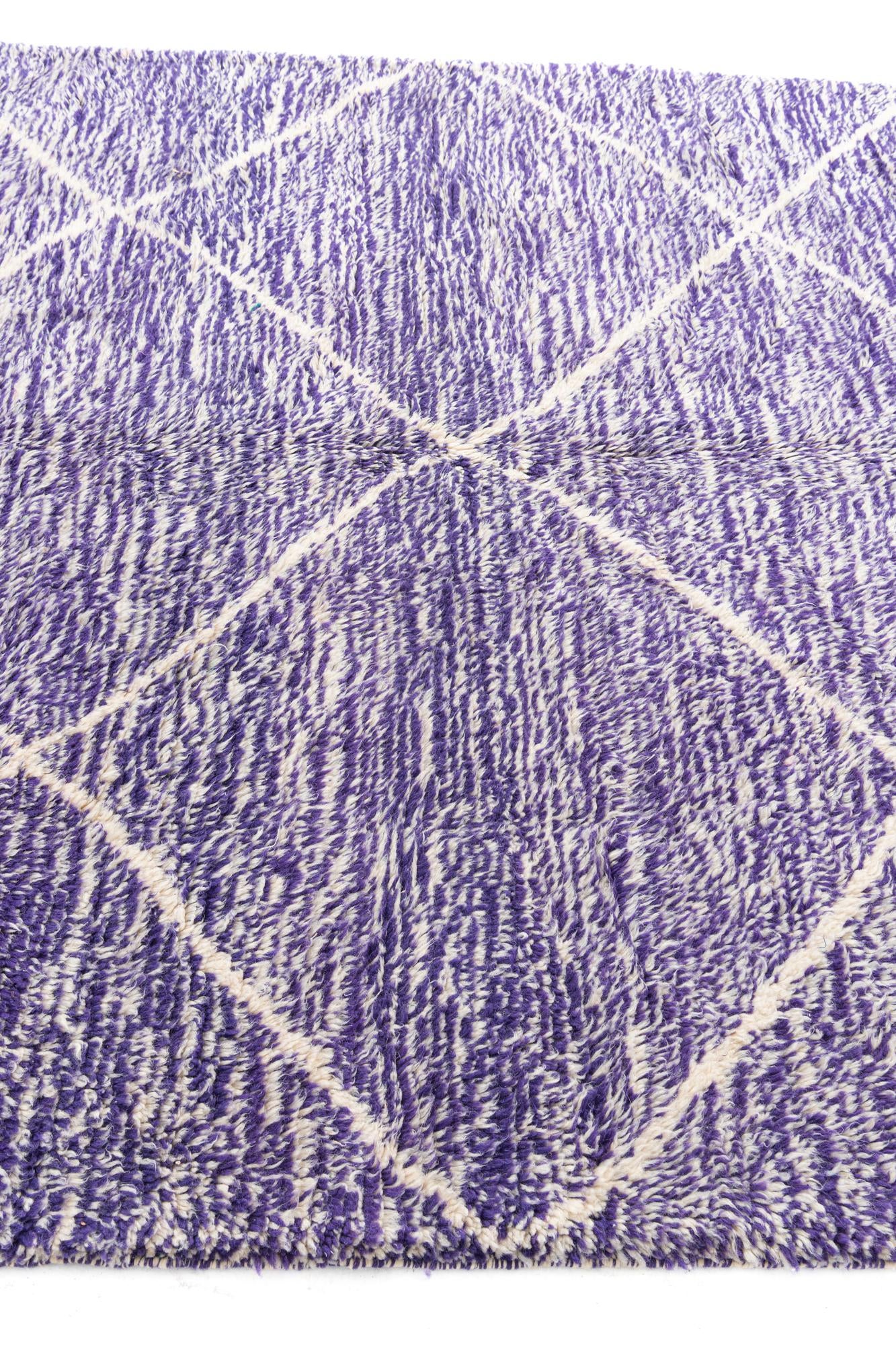 6' 6 x 9' 9 Hand Knotted Moroccan Wool Rug