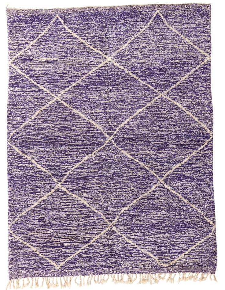 Detail image of 6' 6 x 9' 9 Hand Knotted Moroccan Wool Rug