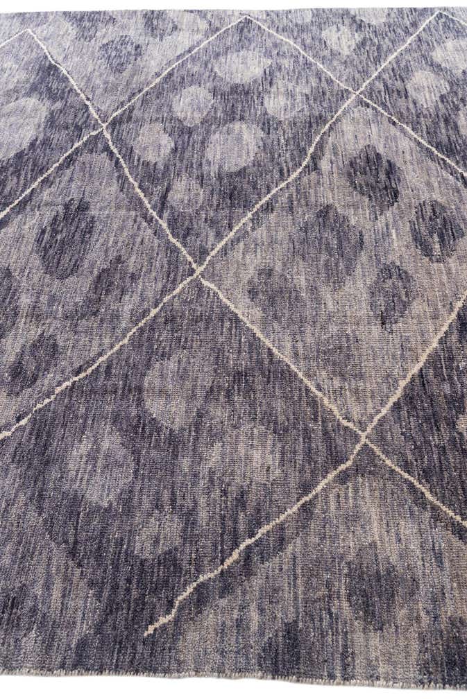 8' x 9' 10 Hand Knotted Moroccan Wool Rug