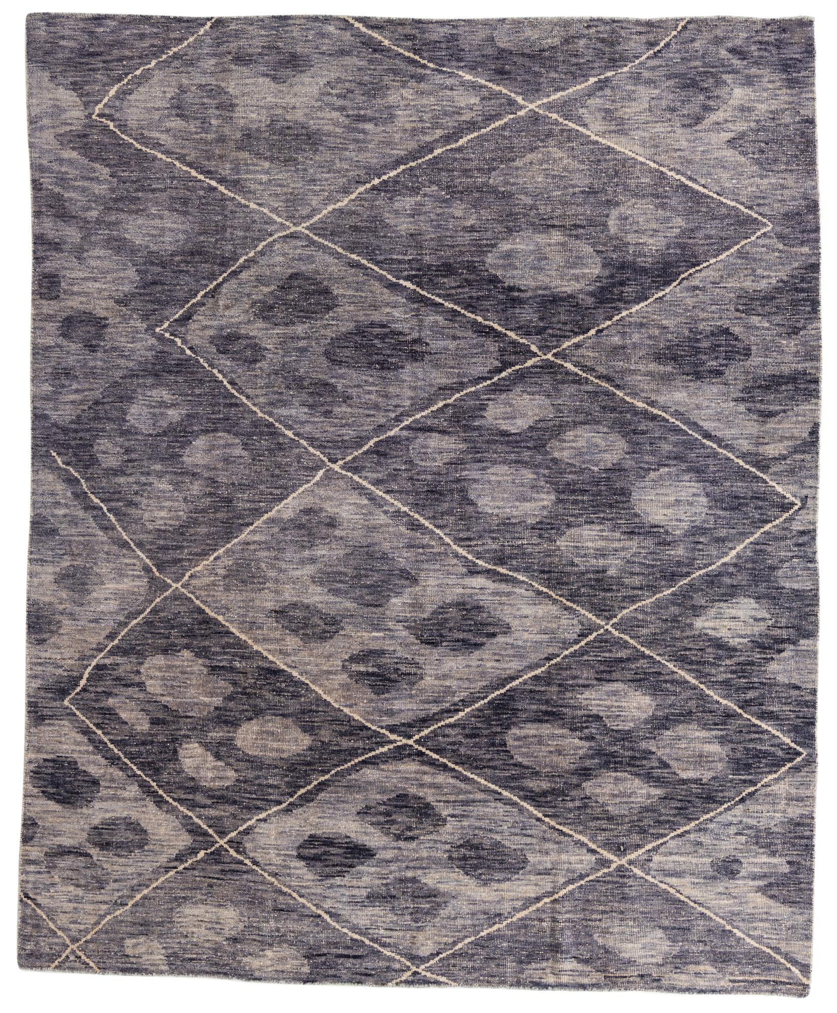 8' x 9' 10 Hand Knotted Moroccan Wool Rug