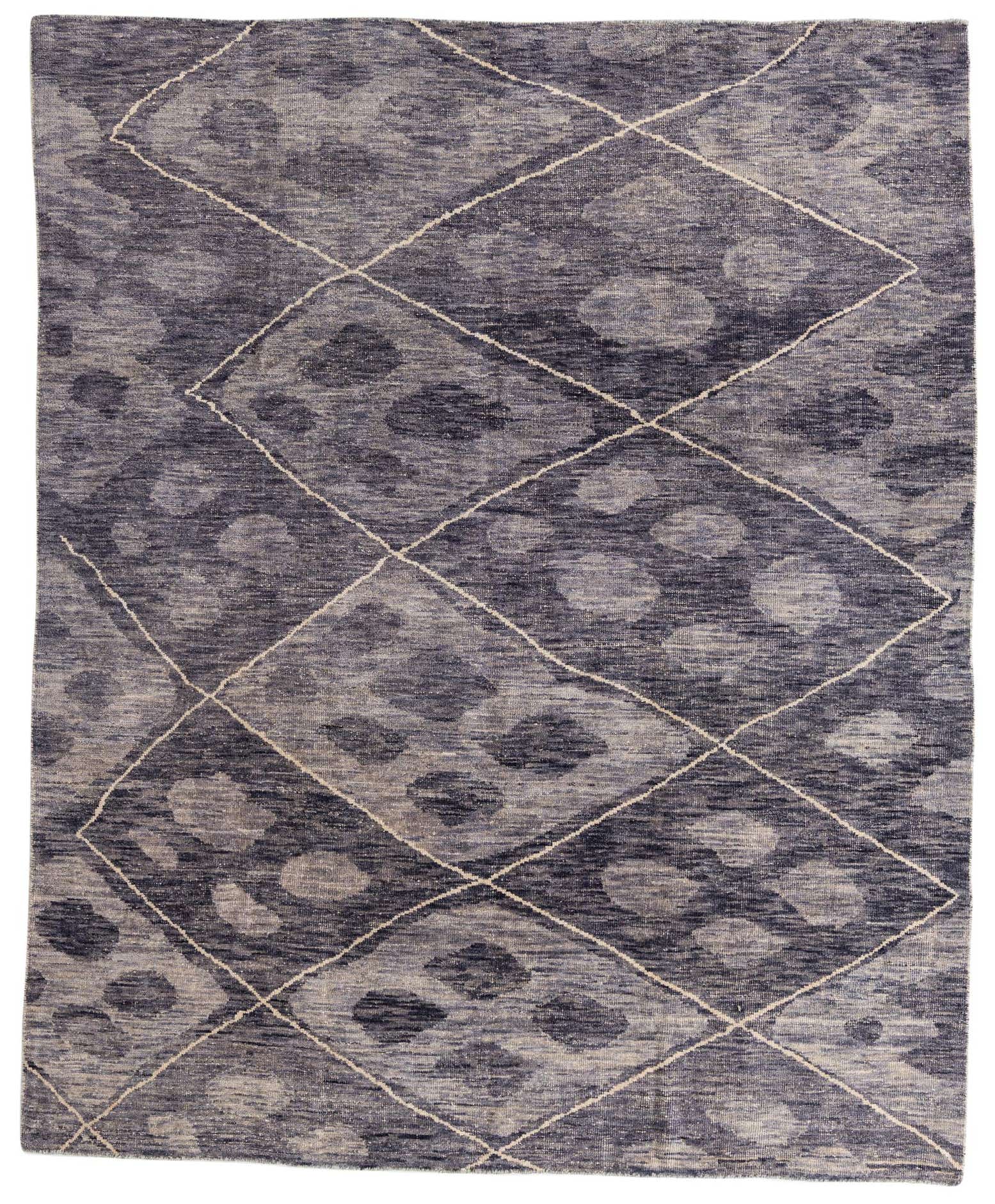 8' x 9' 10 Hand Knotted Moroccan Wool Rug