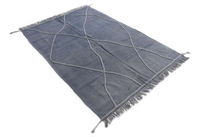 4' 7 x 6' 10 Hand Knotted Moroccan Wool Rug